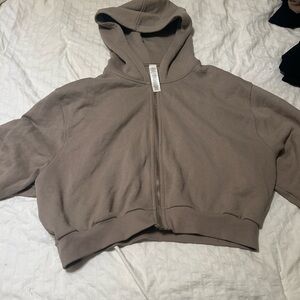 ALO Yoga Taupe Hooded Jacket